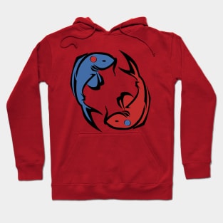 yin yang fish Hoodie